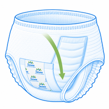 Load image into Gallery viewer, Booster pad being placed inside protective underwear
